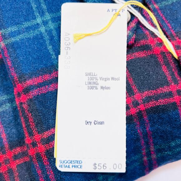 Vintage Pendleton Mens XL Red Blue Plaid Shirt Wool Long Sleeve Woolen Mills - Picture 7 of 11